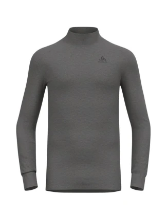 Pánské tričko ODLO BL TOP s želvovinovým výstřihem l/s ACTIVE WARM velikost L Grey