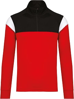 Kariban ProAct PA 387 Tréninková mikina s 1/4 zipem 20.P387 sporty red/black