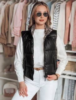 Dámská krátká oboustranná vesta CHIPUFF černá FashionStreet TY4822