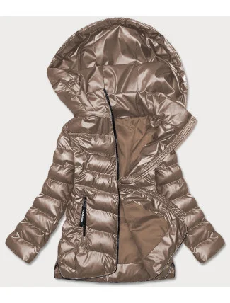 Prošívaná bunda v kakaové barvě pro přechodné období (BR9790-12) Prošívaná bunda v kakaové barvě pro přechodné období (BR9790-12)