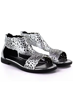 Dámské stříbrné ažurové sandály M.Daszynski MR24148-2