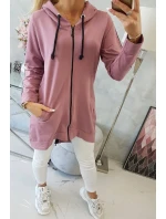 Mikina se zipem na zádech tmavě růžová Mikina se zipem na zádech tmavě růžová