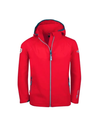 Softshellová bunda s kapucí pro holky/chlapce Trollkids Kids Kvalvika Jacket červená (328-414)