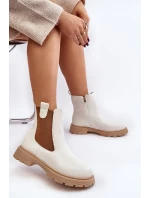 Dámské kozačky na zip Bílé Ramhel