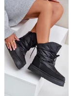 Sněhule na platformě se zipem Big Star OO274884 Černé