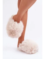 Dámské Fuzzy Pantofle Světle Béžové Wladisa