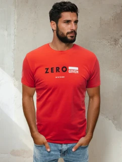 Pánské tričko s potiskem červené FashionStreet RX4742