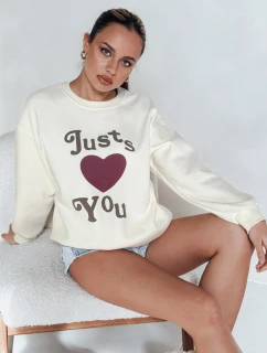 Dámská mikina s potiskem JUST LOVE YOU béžová FashionStreet BY1476