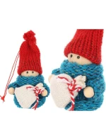 DEKORATIVNÍ PANENKA S TAŠKOU MODRÁ DÍVKA 7,5 CM