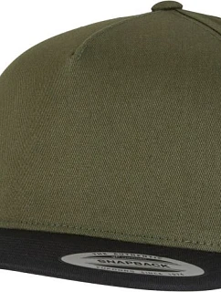 Flexfit 6007/6007T 5 panelová Snapback kšiltovka 55.6007 olive/black