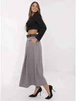 Dámská dlouhá sukně MI SD 88653.89 Šedá - FPrice Dámská dlouhá sukně MI SD 88653.89 Šedá - FPrice