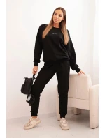 Dámská bavlněná souprava s potiskem Minimal černý