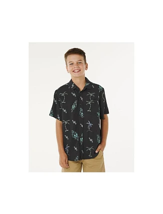 Chlapecká košile RIP CURL Eternal Shred Ss Shirt-Boy, černá Chlapecká košile RIP CURL Eternal Shred Ss Shirt-Boy, černá