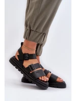 Dámské sandály z ekokože Big Star NN274065 Černé