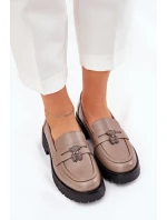 Kožené Dámské Mokasíny S Připínkou Medvěd Vinceza 18109 Béžové Kožené Dámské Mokasíny S Připínkou Medvěd Vinceza 18109 Béžové