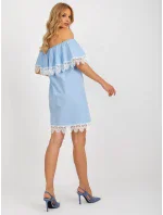 LK SK 506989 šaty.37 světle modrá LK SK 506989 šaty.37 světle modrá