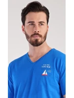Pánské pyžamo dlouhé Loďka Pánské pyžamo dlouhé Loďka