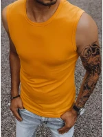 Pánské tričko bez rukávů s potiskem oranžové FashionStreet RX4915