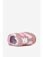 Dětské sneakersy sportovní boty na suchý zip růžové Viona