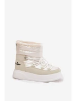 Dámské zimní boty Na platformě Lee Cooper LCJ 25 03 3815 Bílé