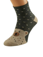 Dámské ponožky Bratex Ona Classic 0136 Zvířátka