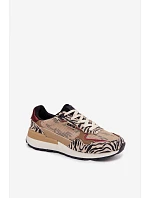 Dámské sportovní tenisky s potiskem Big Star TT274333 Béžové