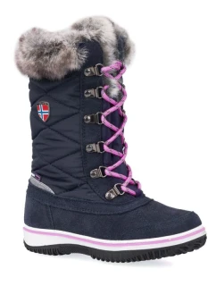 Trollkids Dívčí sněhule Holmenkollen zimní boty pro dívky námořnická modrá (171-114)