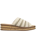 Dámské žabky na podpatku béžové Rieker 629X8-60