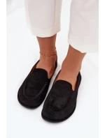 Dámské mokasíny z eko semiše Miryelle – černé