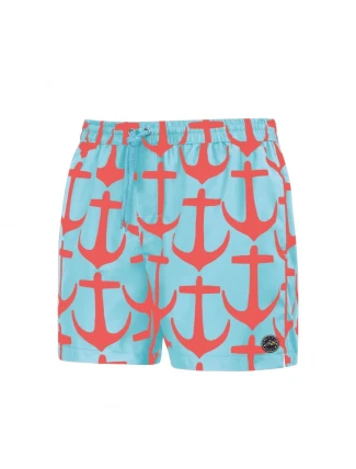 Pánské plavkové kraťasy Happy Self SM29-22 sv. modrá-vzor - Self Pánské plavkové kraťasy Happy Self SM29-22 sv. modrá-vzor - Self