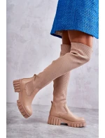 Dámské vysoké boty Workers Béžová Austin