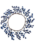 OZDOBNÝ VĚNEC Z JEŘABIN 30 CM