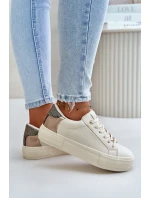 Zateplené dámské tenisky na platformě Big Star OO274A454 béžové