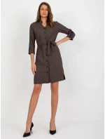Dámské šaty LK SK 508352 1.38P tmavě šedá - FPrice Dámské šaty LK SK 508352 1.38P tmavě šedá - FPrice