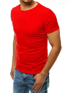 Pánské tričko bez potisku červené FashionStreet RX4189