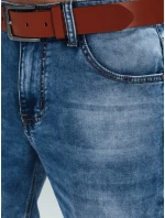 Pánské modré džínové šortky s páskem FashionStreet SX2558