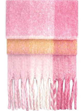 Beechfield B 494R Šála "Fluffy Check" 53.494R pink check Beechfield B 494R Šála "Fluffy Check" 53.494R pink check