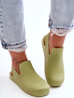 Módní gumové dřeváky zelená Meriko