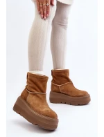 Kožené dámské boty na masivní podrážce Camel Zazoo 3424