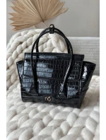 Malá kabelka kufřík s reliéfním vzorem NOBO BAG5800-M20 Černá