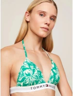 Dámská plavková podprsenka UW0UW05367 0IE zelená se vzorem - Tommy Hilfiger Dámská plavková podprsenka UW0UW05367 0IE zelená se vzorem - Tommy Hilfiger