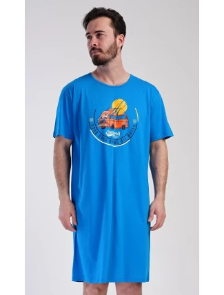 Pánská noční košile s krátkým rukávem Adventure Pánská noční košile s krátkým rukávem Adventure