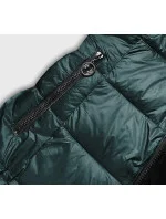 Zelená oboustranná dámská bunda - kožíšek (b8051-10)