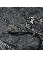 Černo/ecru dámská džínová bunda s kožešinovou podšívkou (B8068-1046) Černo/ecru dámská džínová bunda s kožešinovou podšívkou (B8068-1046)