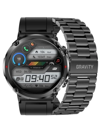 Chytré hodinky Gravity GT21-1+ Black Silicone Strap Chytré hodinky Gravity GT21-1+ Black Silicone Strap