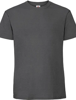 Fruit of the Loom Iconic 195 T Pánské těžké tričko 16.1422 light graphite