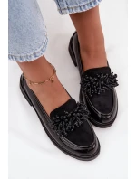 Dámské lakované mokasyny S.Barski HY52-369B Černé