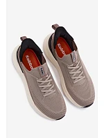 Pánské Sportovní Boty Textilní Slip-On Sneakers Na Platformě Kobbo 102421 Béžové
