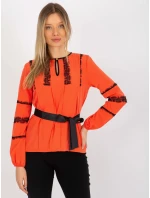 Dámská halenka LK BZ 506122.35x oranžová - FPrice Dámská halenka LK BZ 506122.35x oranžová - FPrice