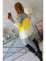 Šedý+žlutý pruhovaný svetr Šedý+žlutý pruhovaný svetr